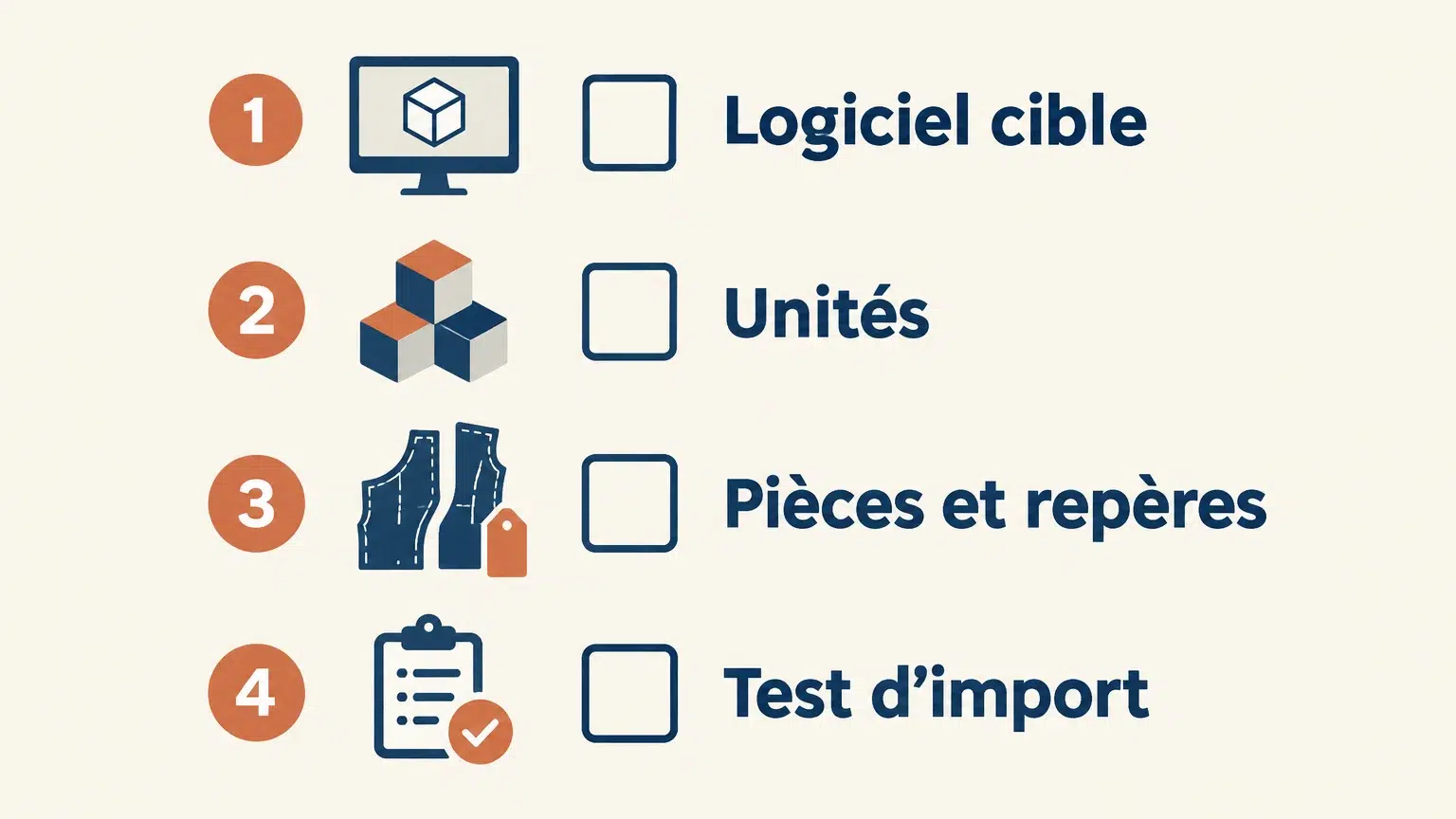 Liste de contrôle en quatre étapes avant l’envoi d’un fichier DXF de patronage