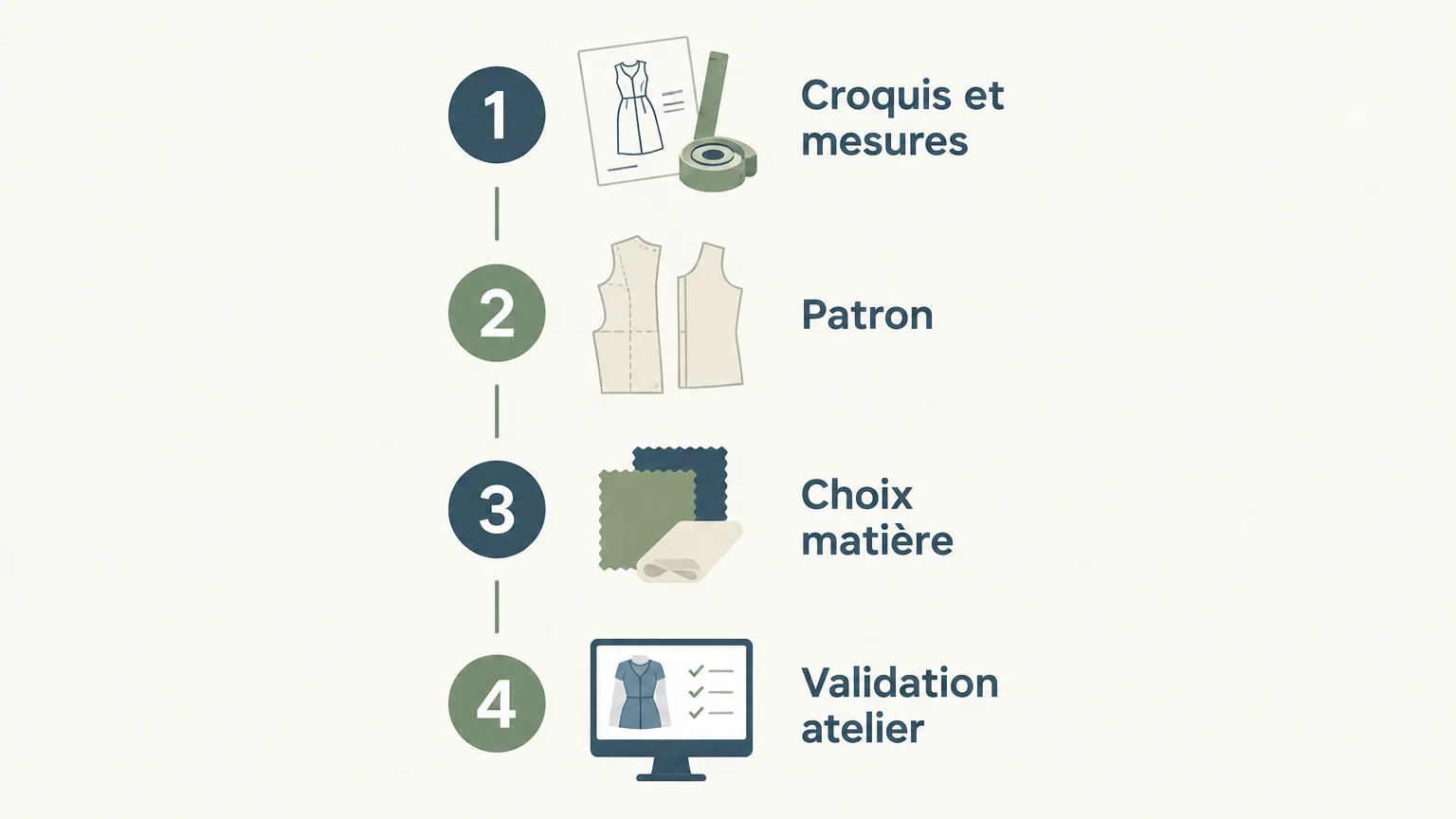 Liste de contrôle des éléments à transmettre pour préparer un prototype textile